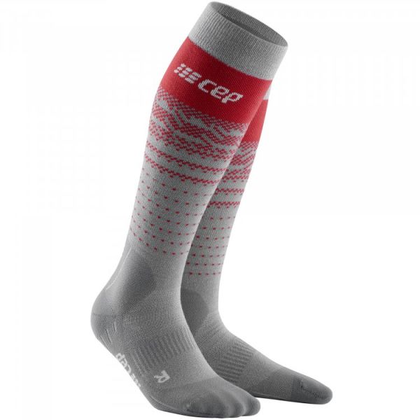 CEP Women Ski Thermo Merino grey/red